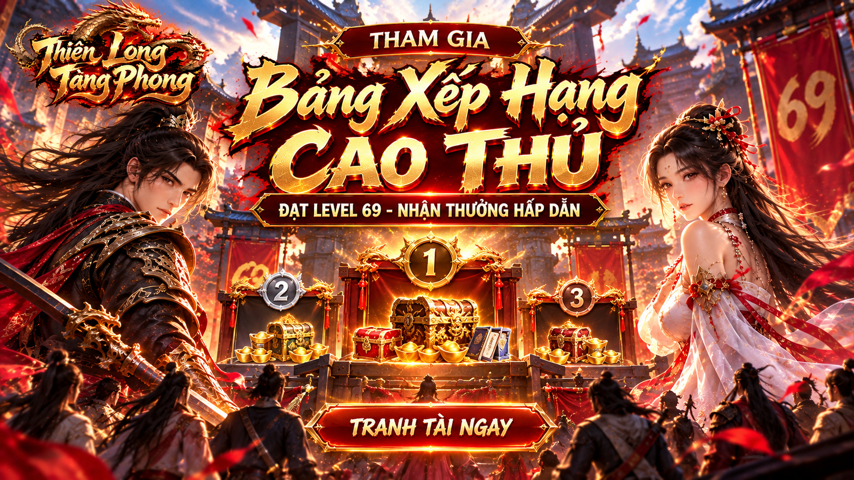 Thiên Long Tàng Phong: S1 - Tàng Phong Đua Top Cao Thủ Level 69 Nhận Thưởng